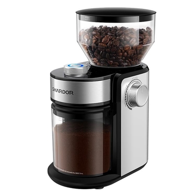 Fechamento de moedura Burr Flat Silver de Safty de 12 ajustes de Burr Coffee Grinder 16 elétricos da lâmina do copo