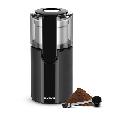 Especiaria preta Mini Coffee Grinder elétrico 110V 220V grosseiro ou fino com copo de Removeable