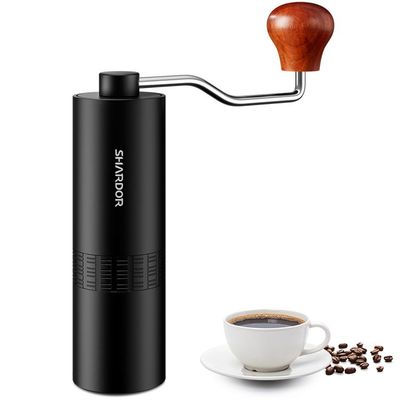 Aço manual portátil ajustável Burr Grinder de Aluminum Alloy Stainless do moedor de café