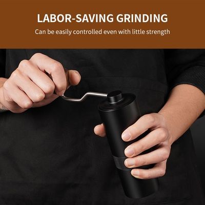 Moedor de café manual Wood Handle Conical do café preto Burr Hand Coffee Grinder