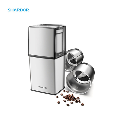 Moedor de café recarregável elétrico de USB, moedor úmido e seco de aço inoxidável