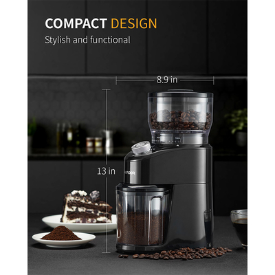 Luz azul de segurança de Burr Conical Grinder 2 a 12 do diodo emissor de luz do fechamento do escritório copos de máquina de café