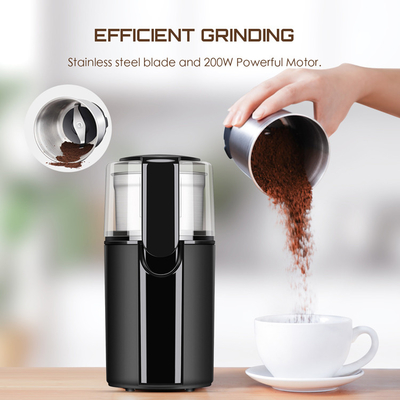 Moedor de café de aço inoxidável elétrico Machine de Coarse Powder Black do moedor de café da tomada do UL