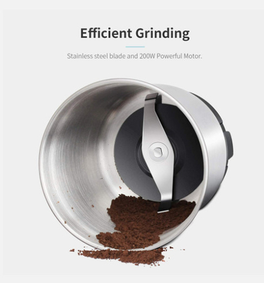 Café Handheld Bean Grinder de Grey Electric Coffee Grinder SS304 150W
