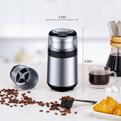 Do ABS elétrico portátil de prata de Detachable do moedor de café da lâmina operação fácil