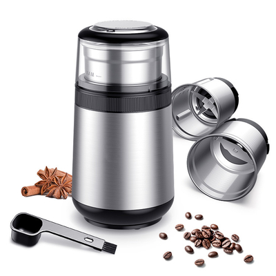 Do ABS elétrico portátil de prata de Detachable do moedor de café da lâmina operação fácil