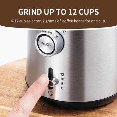 Capacidade elétrica multifuncional de UK Plug 80g do moedor de café com moedor Cup de Removeable