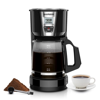O fabricante de café programável automático do gotejamento derrama mantém sobre 12 copos morno
