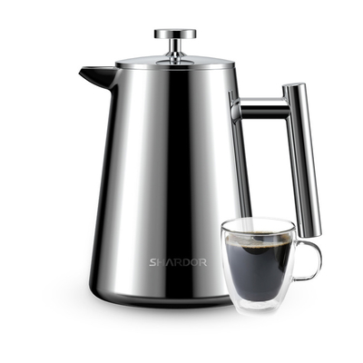 vácuo de aço inoxidável 13.4*20.5cm do potenciômetro do café do atuador 1000ml/34oz