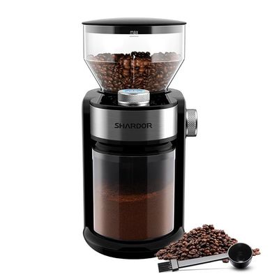 Fabricante de café profissional ajustável elétrico portátil de Burr Coffee Grinder Silver 240g