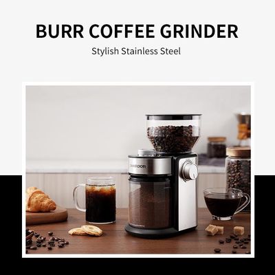 Fabricante de café profissional ajustável elétrico portátil de Burr Coffee Grinder Silver 240g