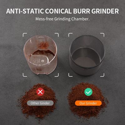 Luz de ajuste do diodo emissor de luz de Burr Coffee Grinder Coarse 35 cônicos profissionais ultra finos