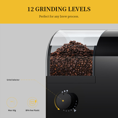 Máquina de café pequena PSE da casa da cozinha ajustável de Mini Coffee Grinder Machine 60g