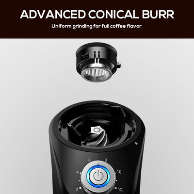14 ajustes cônicos ajustáveis da moagem de Burr Coffee Grinder Espresso Extensive