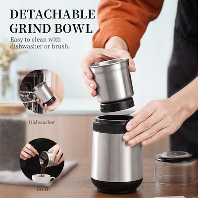 2 de café copos removíveis função Bean Grinder elétrico ajustável do fabricante 200W da multi