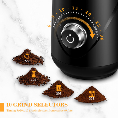 Botão Burr Coffee Grinder portátil do sincronismo do ruído do DB da capacidade 70g Burr Mill Grinder 63