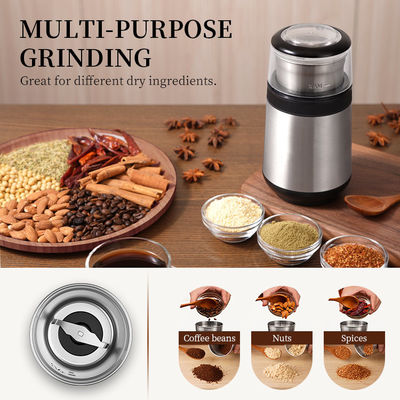 Café transparente Bean Flat Burr Espresso Grinder do copo do fabricante de café SS304 do café da tampa