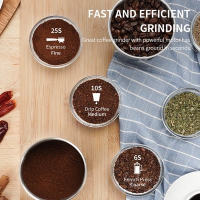 UL elétrico pequeno Mini Electric Coffee Maker de Bean Grinder ETL do café do ODM 2 copos de Removeable