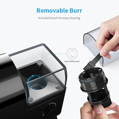 Máquina de moedura do café de Mini Black Burr Coffee Grinder 100W para a casa