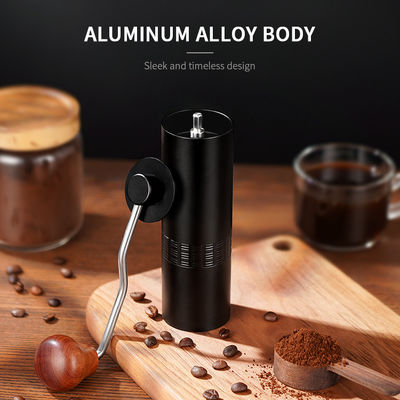 Aço manual portátil ajustável Burr Grinder de Aluminum Alloy Stainless do moedor de café