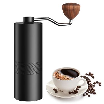 Moedor de café manual Wood Handle Conical do café preto Burr Hand Coffee Grinder